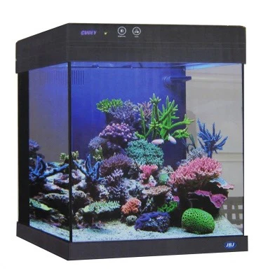 JBJ Aquarium - 20 Gallon Black Cubey Midsize All In One Tank - Nestor' Aquariums & Pets